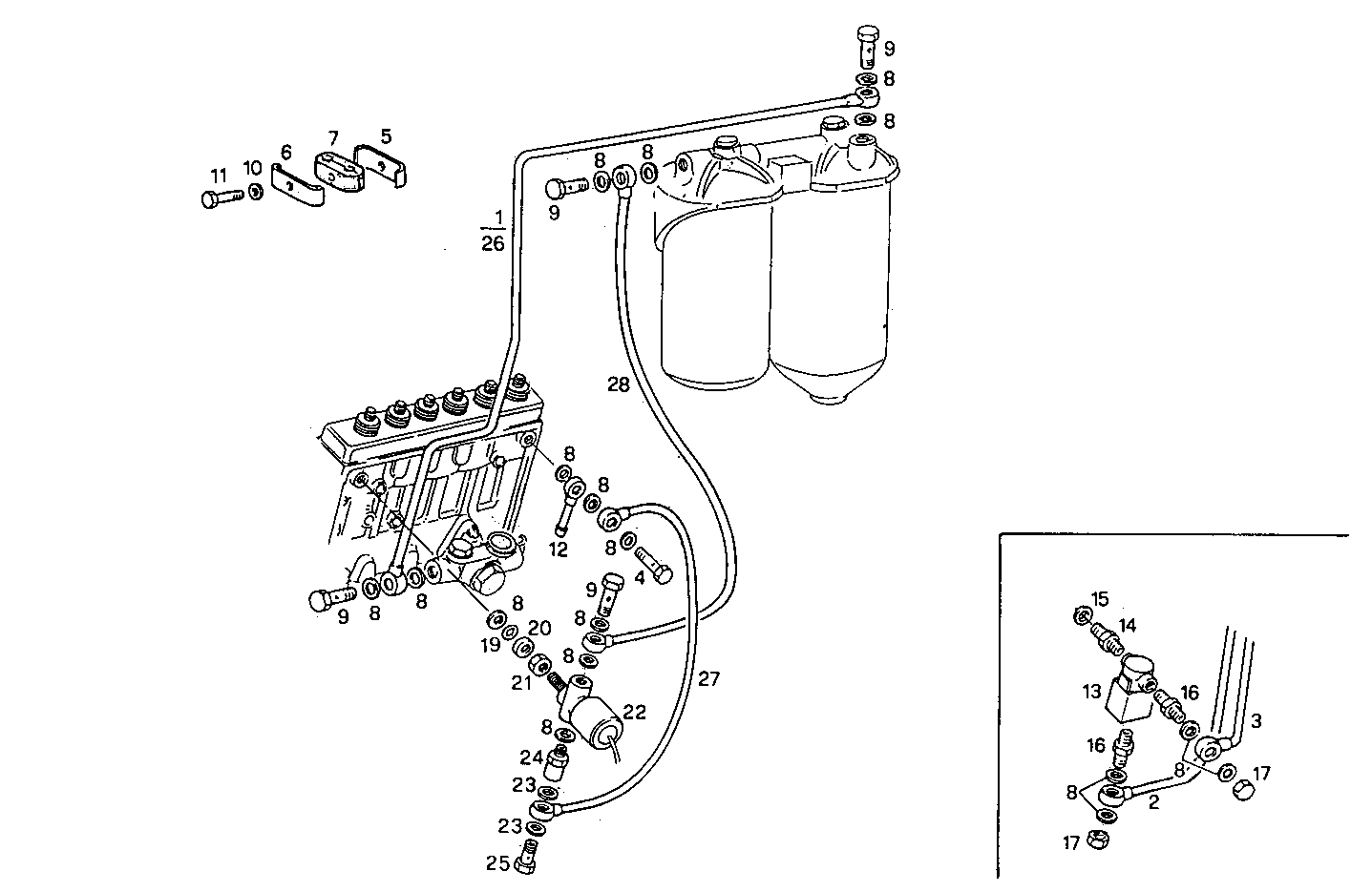 FUEL LINES - 8210SRi26.01A550 8210SRi26 parts diagram