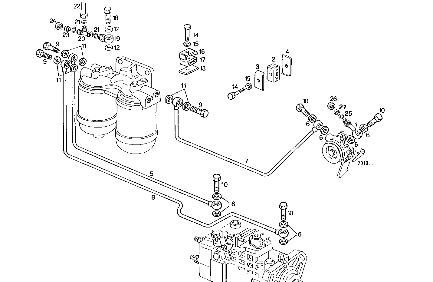 FUEL LINES - 8061i40.05 8061i40 parts diagram