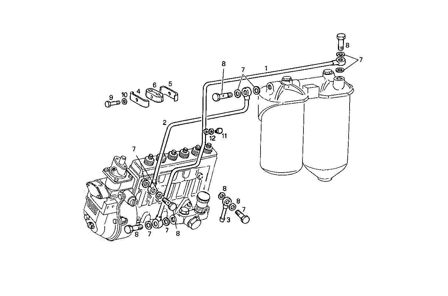 FUEL LINES - 8210SRE10.00 8210SRE10 parts diagram