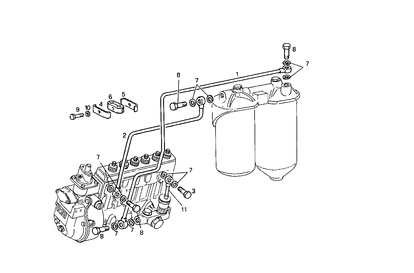 FUEL LINES - 8210SRE20.00 8210SRE20 parts diagram