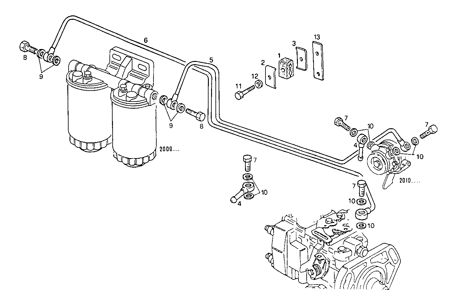 FUEL LINES - 8065E00.00A012 8065E00 parts diagram