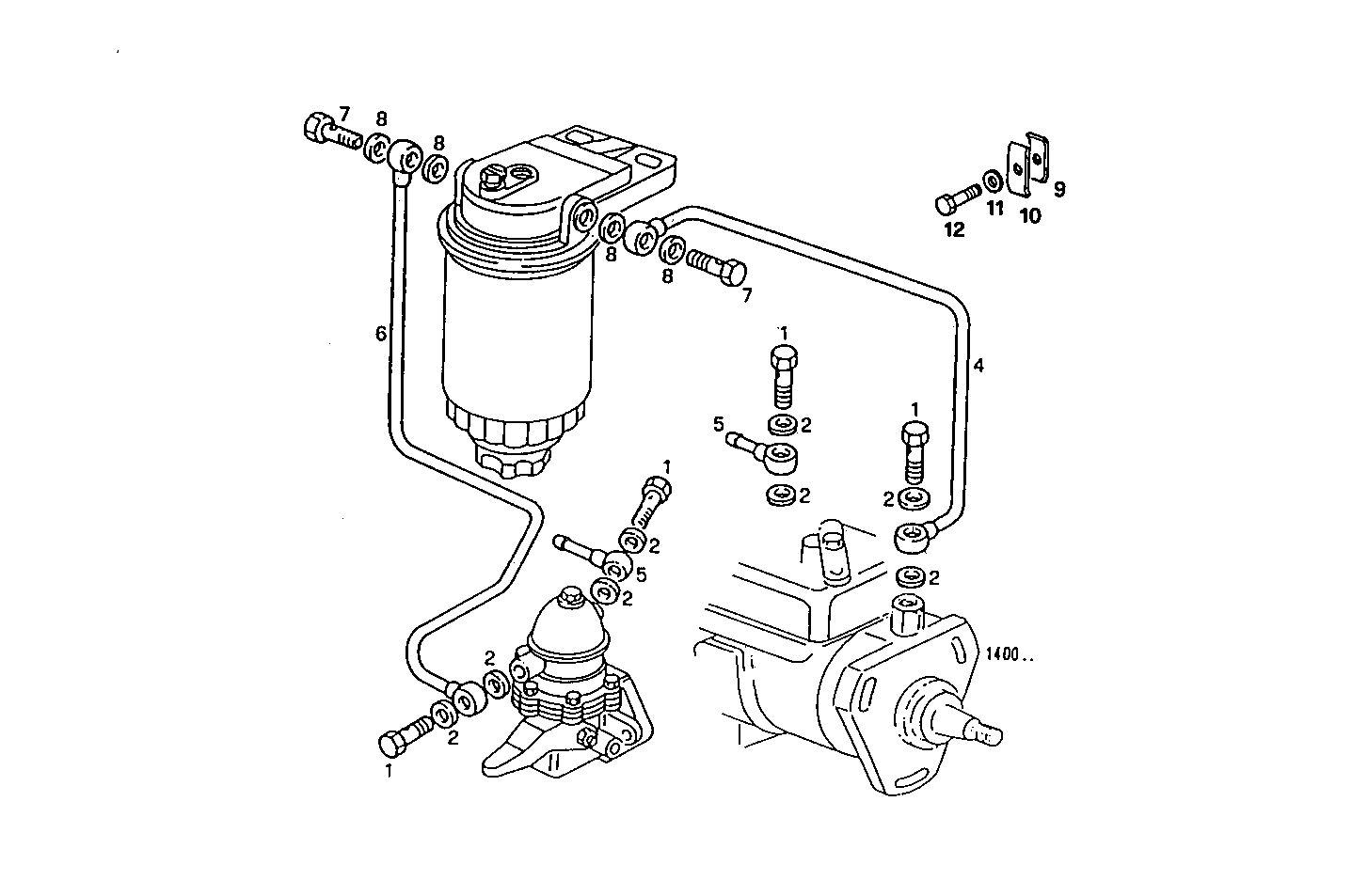 FUEL LINES - 8045E00.59A007 8045E00 parts diagram