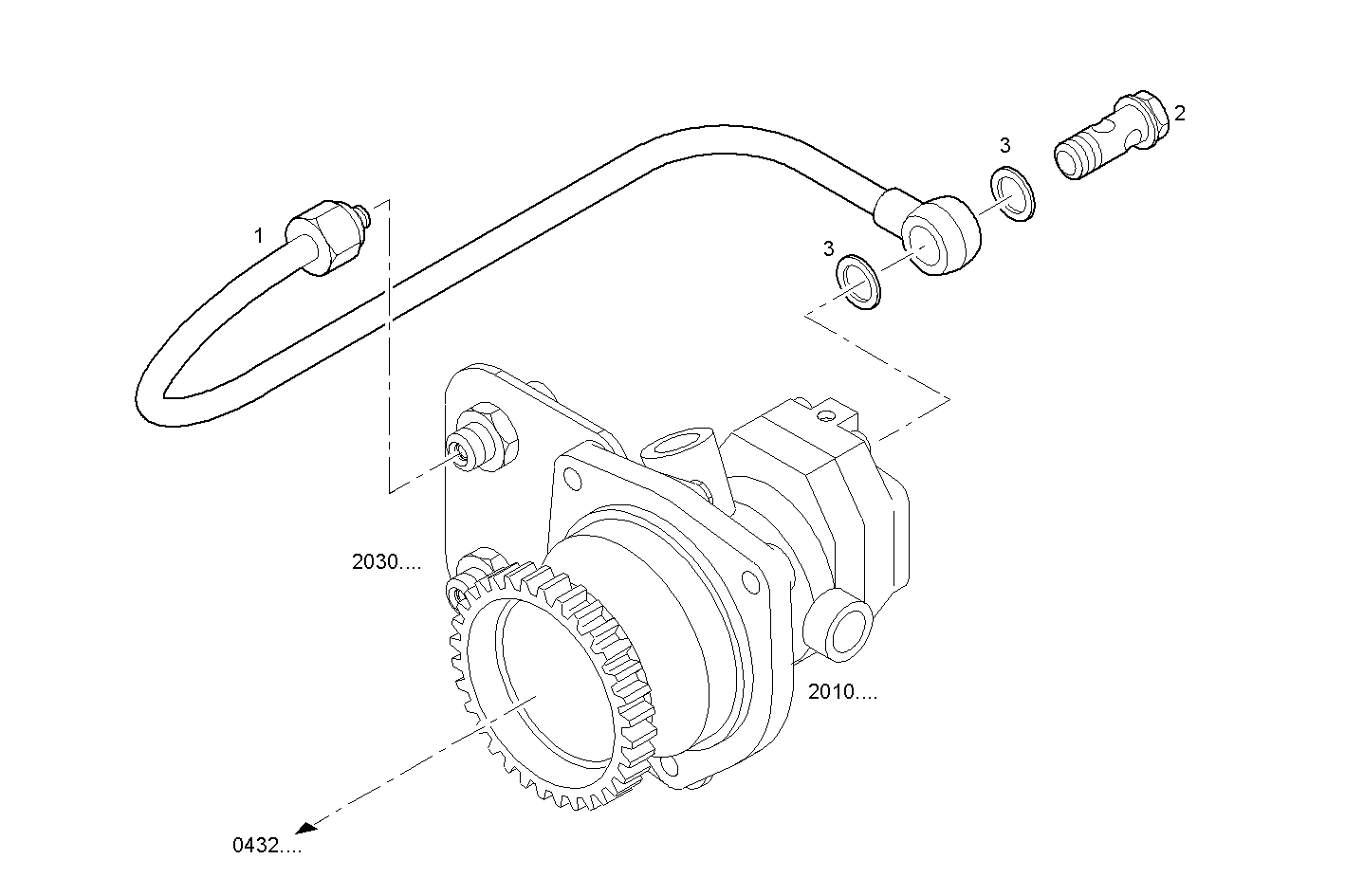 FUEL LINES - INLET TO FUEL PUMP - C13ENSM33.10 CURSOR 13 parts diagram