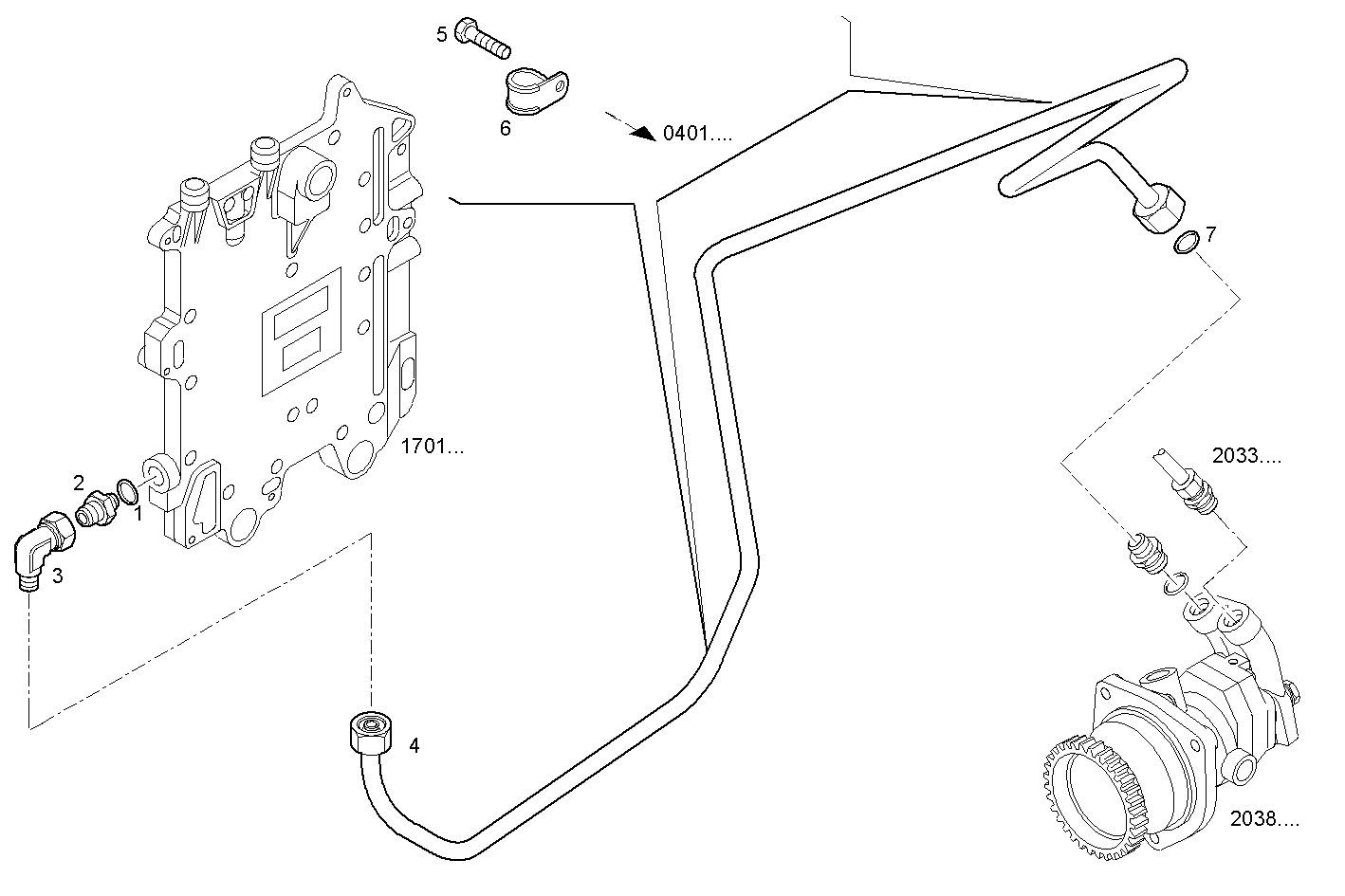 FUEL LINES - INLET TO FUEL PUMP - C10ENTX60.00 CURSOR 10 - TIER 3 parts diagram
