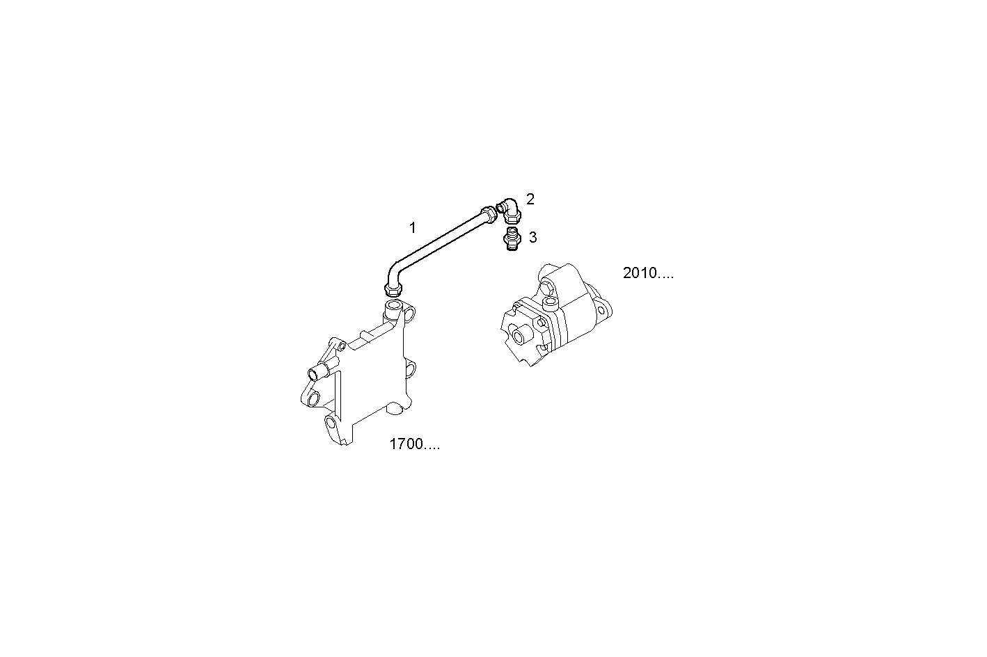 FUEL LINES - INLET TO FUEL PUMP - CURSOR78TE2.1A001 CURSOR 8 parts diagram
