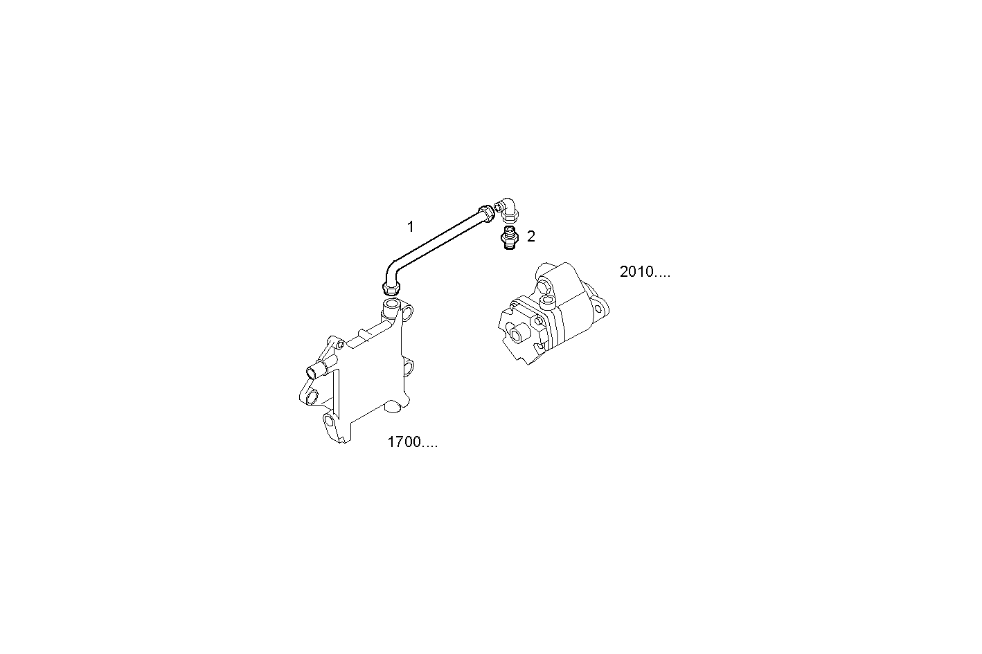 FUEL LINES - INLET TO FUEL PUMP - CURSOR78TE2.1A559 CURSOR 8 parts diagram