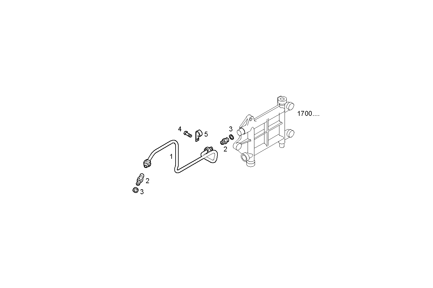 FUEL LINES - INLET TO FUEL PUMP - CURSOR13TE1.A559 CURSOR 13 parts diagram