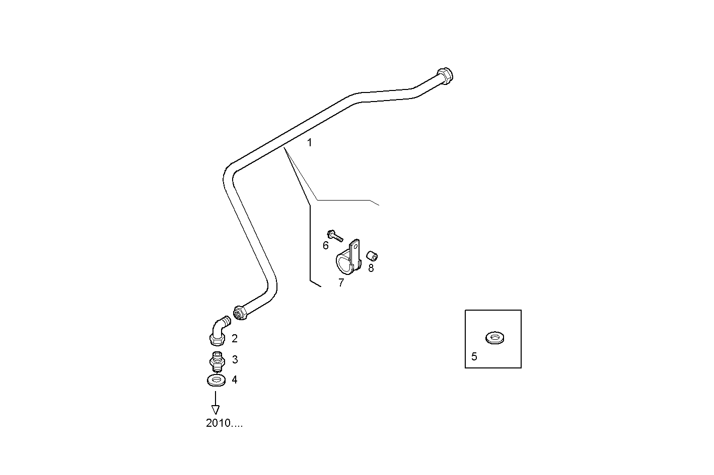 FUEL LINES - INLET TO FUEL PUMP - CURSOR13TE2.A002 CURSOR 13 parts diagram