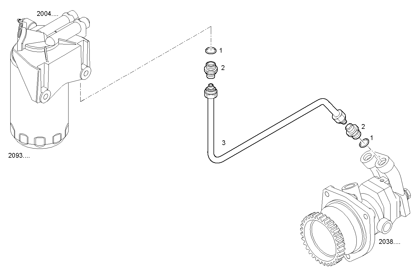 FUEL LINES -INLET TO FILTER - C10ENTX20.00A802 CURSOR 10 - TIER 3 parts diagram
