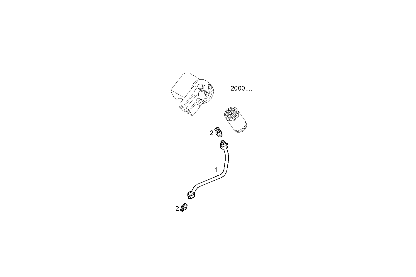 FUEL LINES -INLET TO FILTER - CURSOR78TE2.1A002 CURSOR 8 parts diagram
