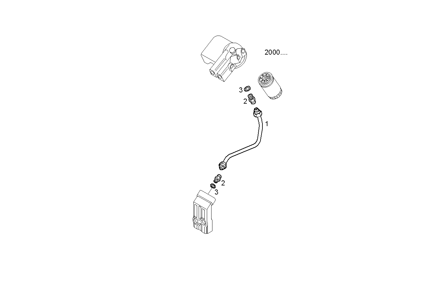 FUEL LINES -INLET TO FILTER - CURSOR13TE3.A003 CURSOR 13 parts diagram