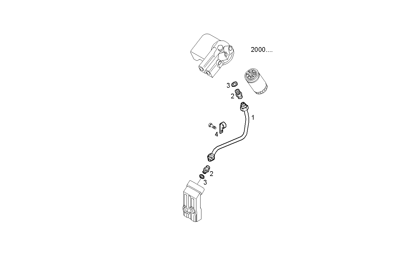FUEL LINES -INLET TO FILTER - CURSOR13TE3.A003 CURSOR 13 parts diagram