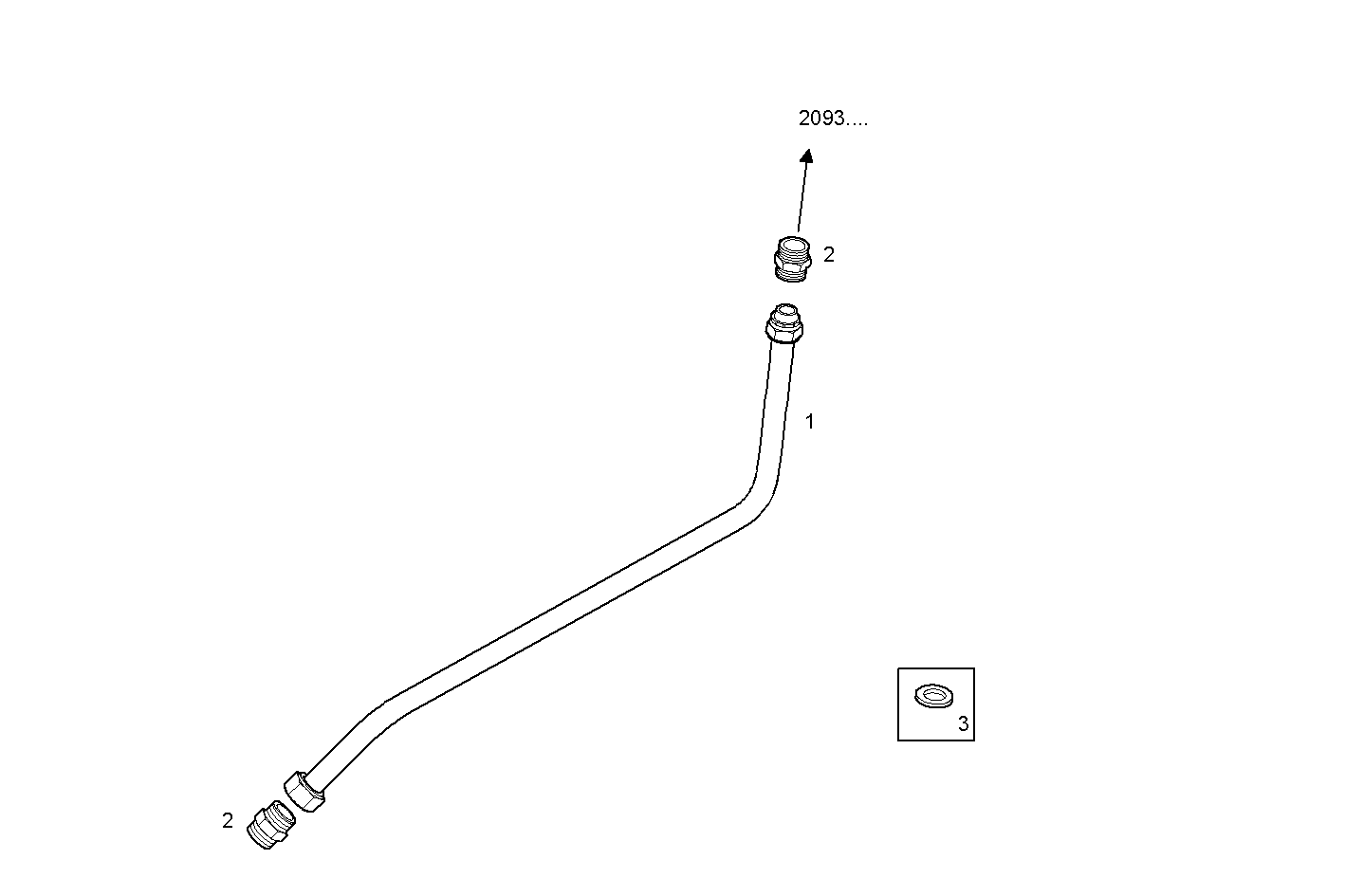 FUEL LINES -INLET TO FILTER - C13ENTX20.00A800 CURSOR 13 - TIER 3 parts diagram