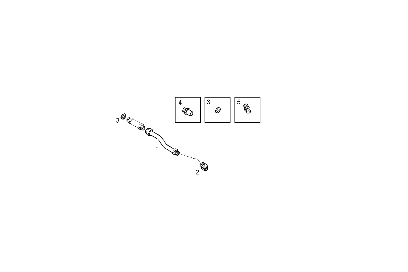 FUEL LINES - FILTER TO CYLINDER HEAD - F3BE9687A*E001 CURSOR 13 - TIER 3 parts diagram