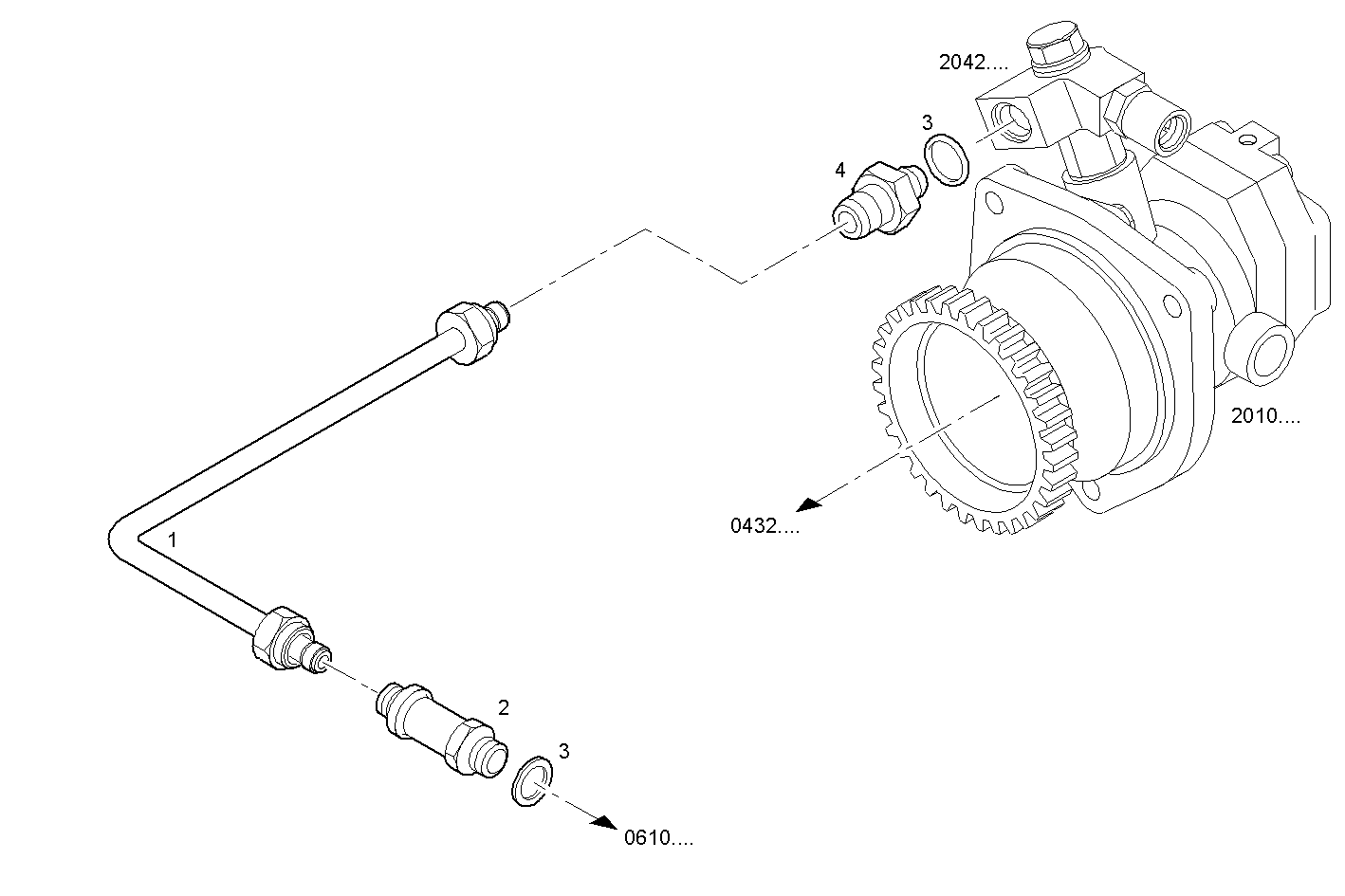 FUEL LINES - RETURN TO FUEL  PUMP - C13ENSM33.30 CURSOR 13 parts diagram