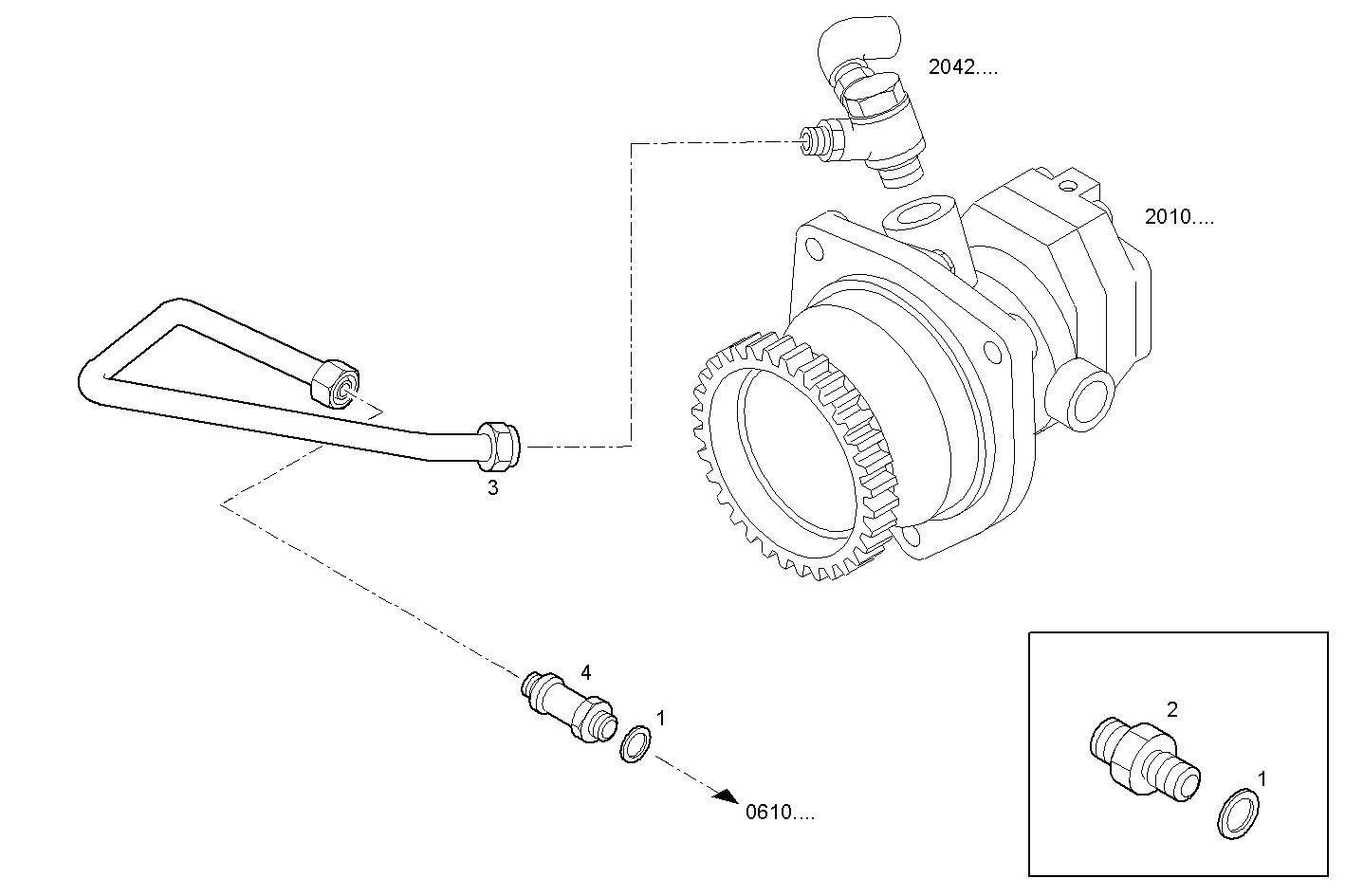 FUEL LINES - RETURN TO FUEL  PUMP - C10ENTX20.00A800 CURSOR 10 - TIER 3 parts diagram