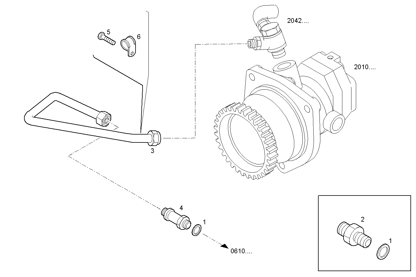 FUEL LINES - RETURN TO FUEL  PUMP - CURSOR10TE1.X001 CURSOR 10 - TIER 3 parts diagram