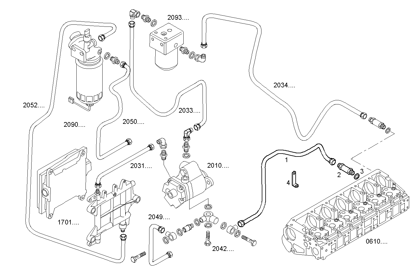 FUEL LINES - RETURN TO FUEL  PUMP - C78ENTC25.00A003 CURSOR 8 - EURO 3 parts diagram