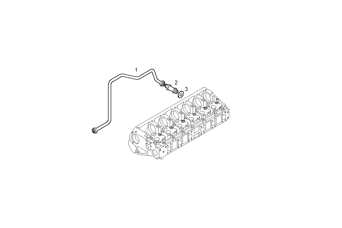 FUEL LINES - RETURN TO FUEL  PUMP - CURSOR78TE2.1A559 CURSOR 8 parts diagram