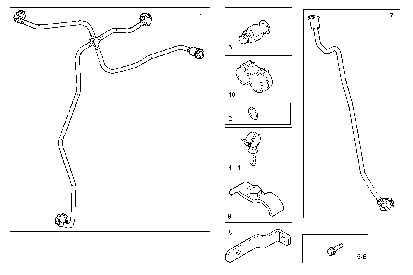 FUEL LINES - N40ENT426.00A001 NEF 4 electron. - EURO 4 parts diagram