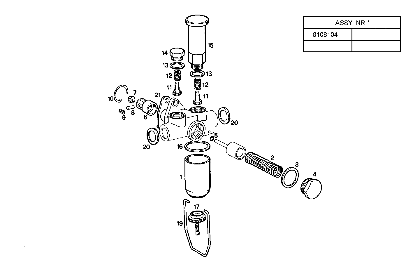 FUEL PUMP (COMPONENTS) - 8210M22.10 8210M22 parts diagram