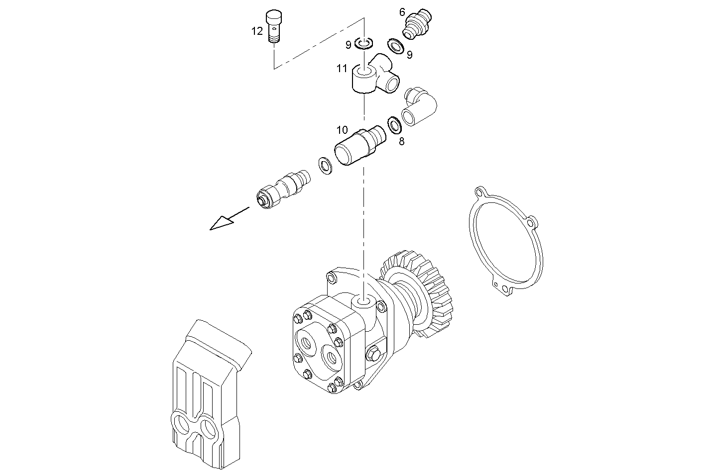 EXCESS PRESSURE RELIEF VALVE - F2BE0681A*BC13 CURSOR 8 - EURO 3 parts diagram