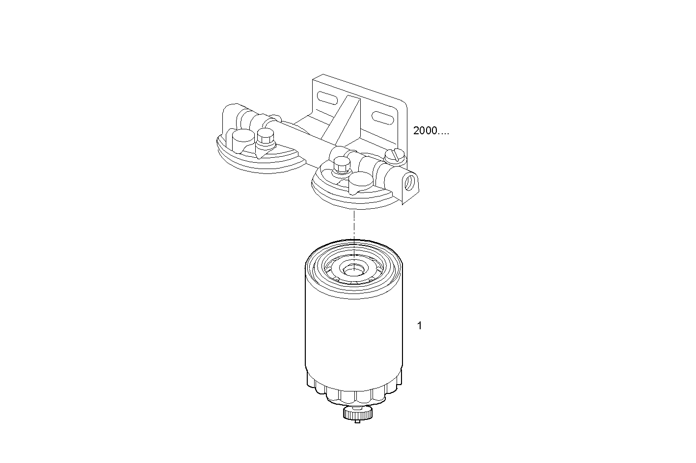 FUEL FILTER (COMPONENTS) - 8065E00.00A002 8065E00 parts diagram