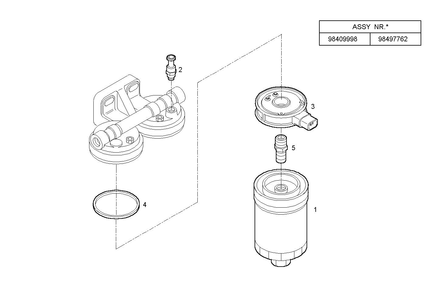 FUEL FILTER (COMPONENTS) - 8210SRC20.00 8210SRC20 parts diagram