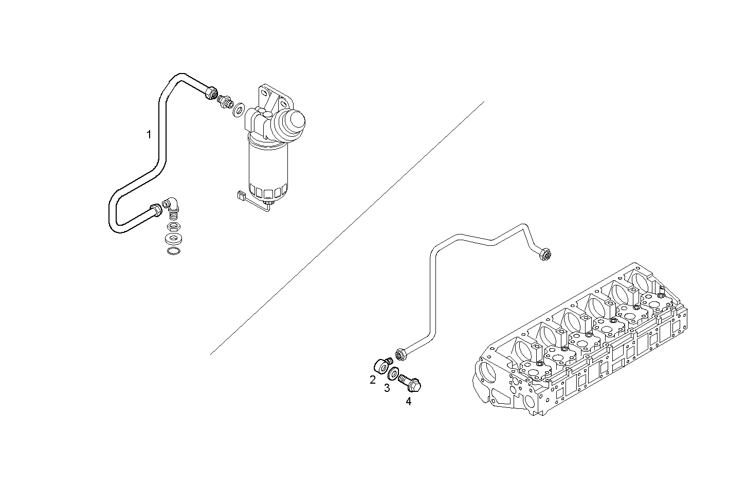 PIPE TO PREFILTER - GECURSOR250E.R990 CURSOR 8 parts diagram