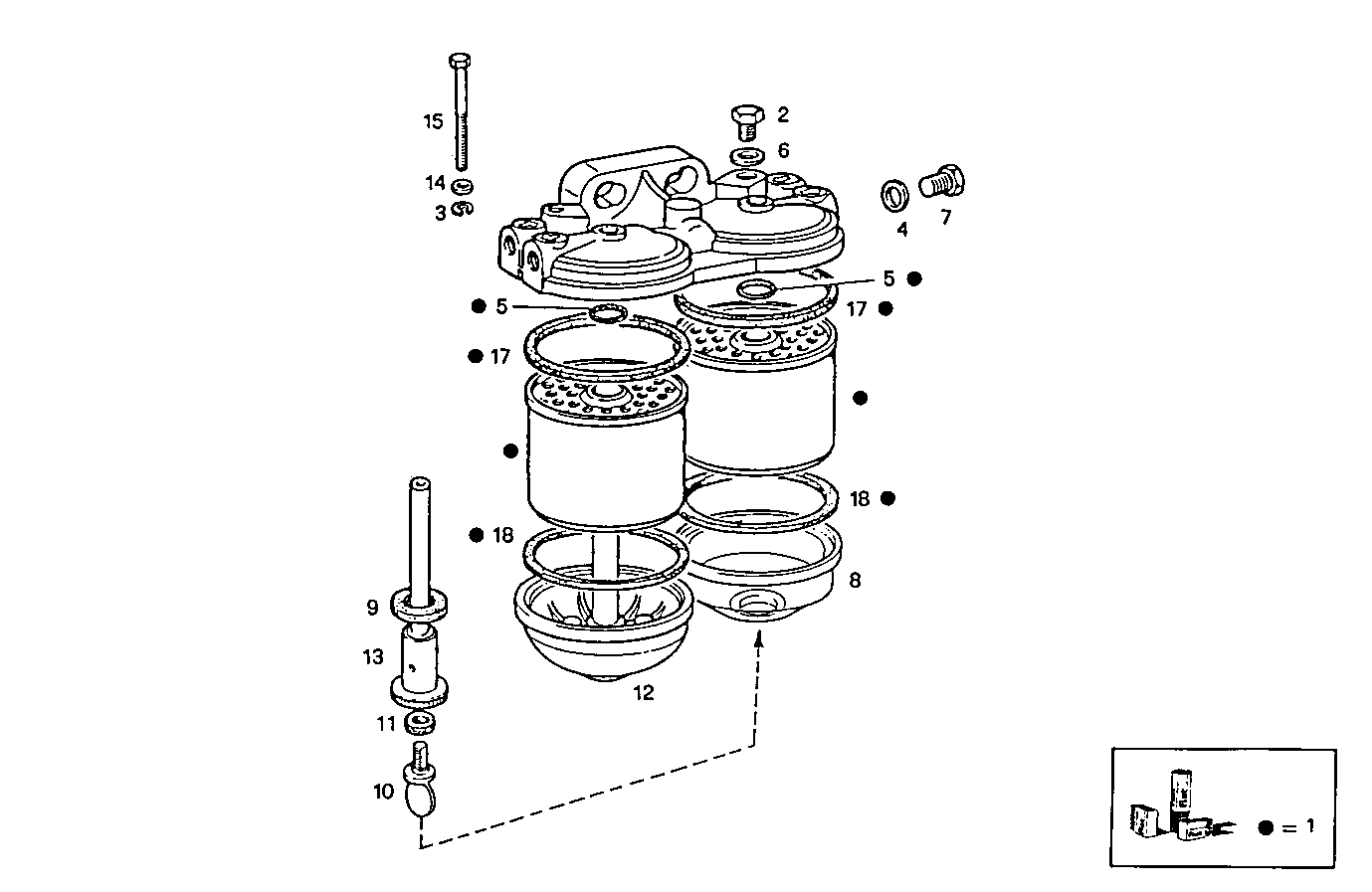 FUEL FILTER (COMPONENTS) - 8041i06.55A550 8041i06 parts diagram