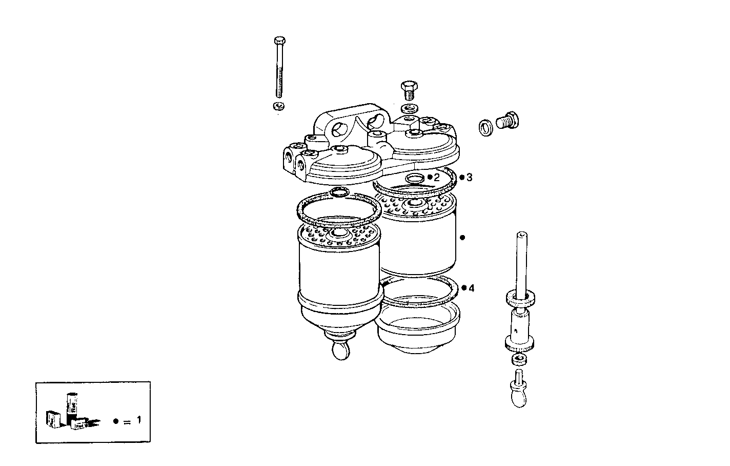 FUEL FILTER (COMPONENTS) - 8061M12.42 8061M12 parts diagram