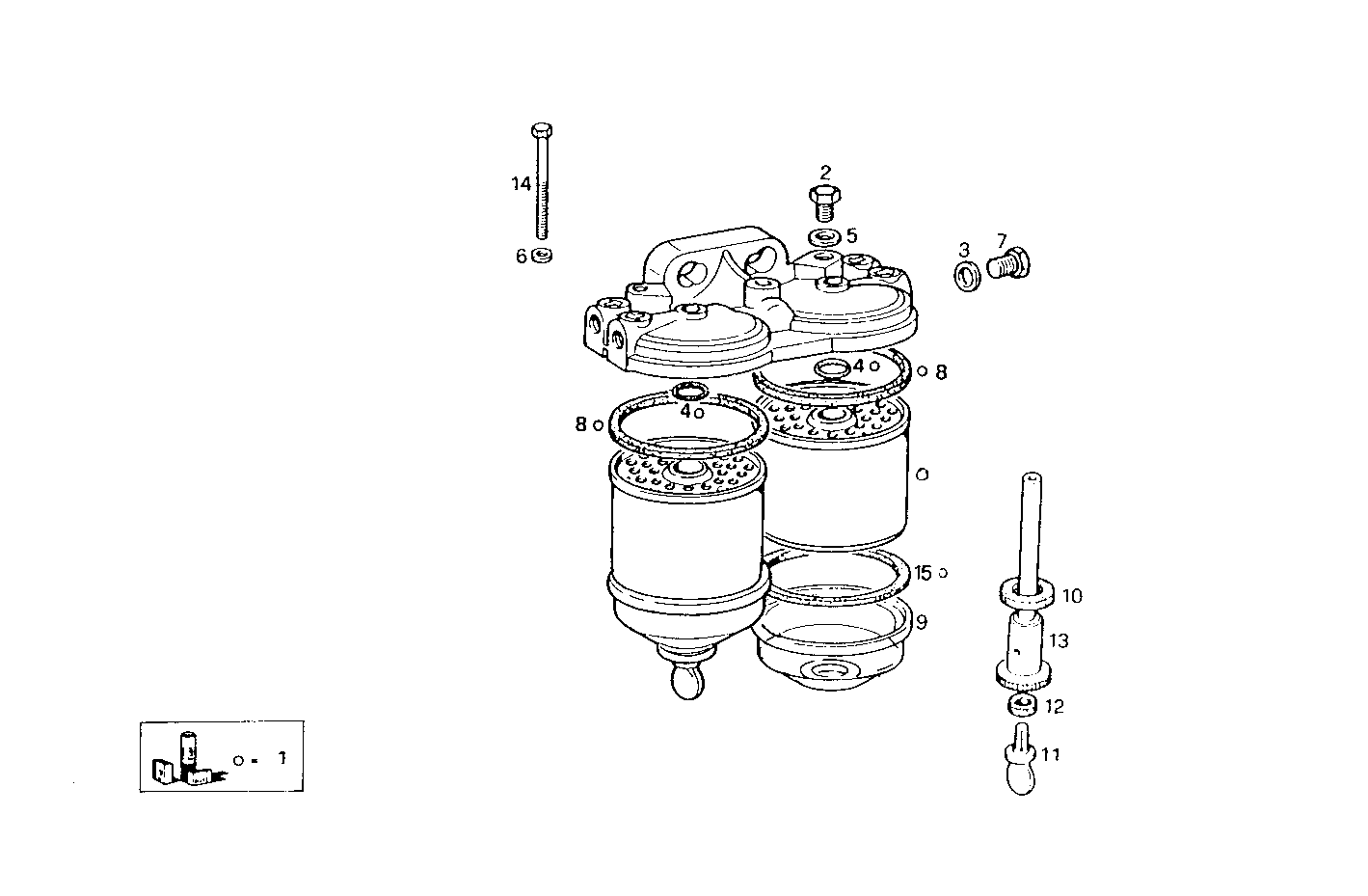 FUEL FILTER (COMPONENTS) - 8061i06.05 8061i06 parts diagram