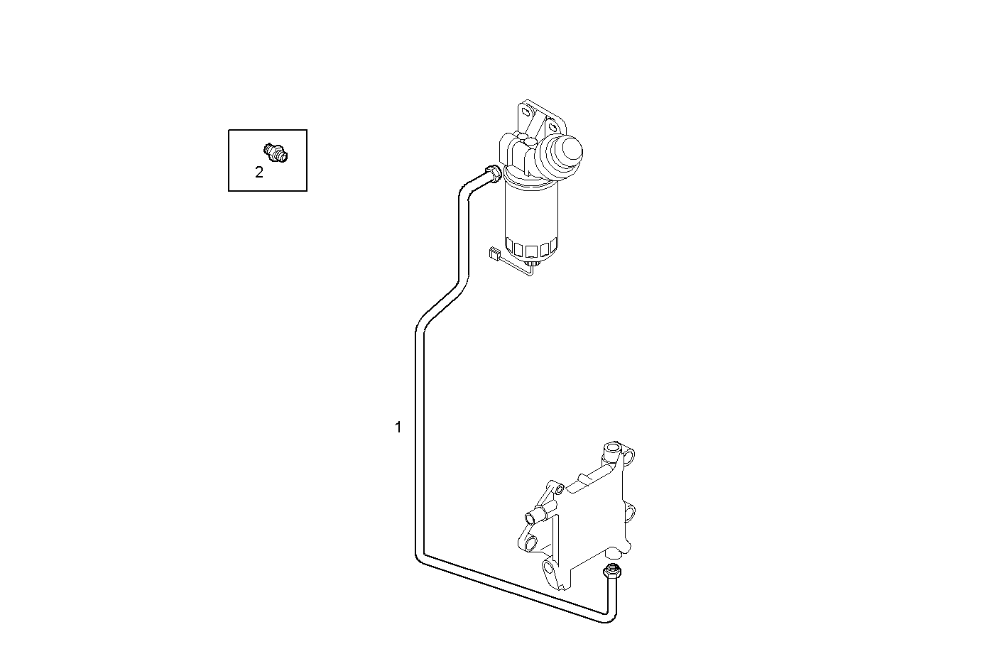 FUEL LINES - PREFILTER TO E.C.U. - CURSOR87TE1D.R991 CURSOR 9 - TIER 3 parts diagram