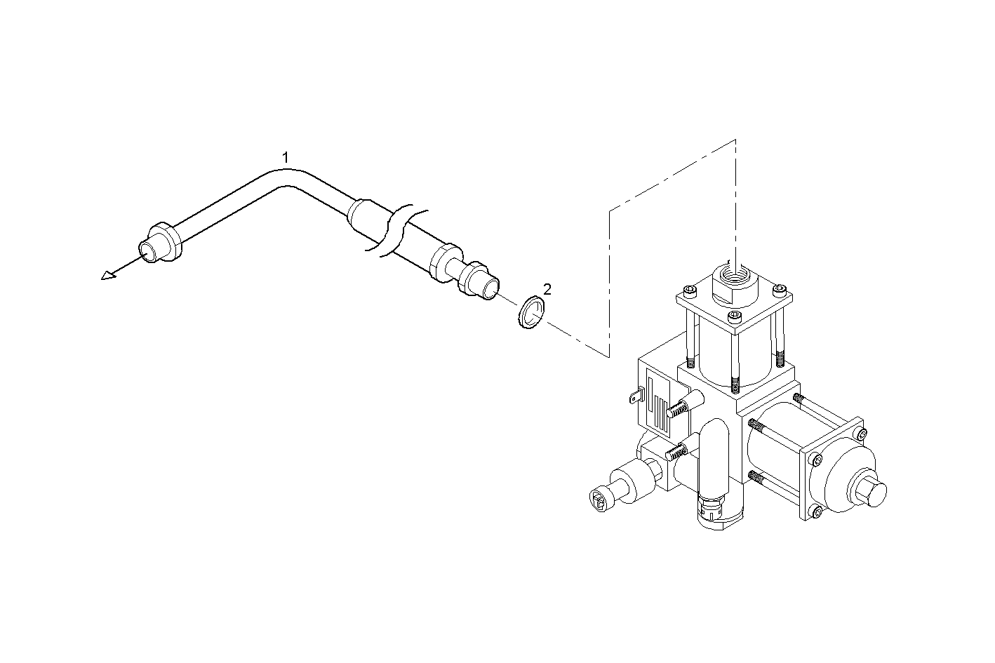 CNG PIPE ALIMENTATION - F2BE0642B*A001 CURSOR 8 CNG parts diagram