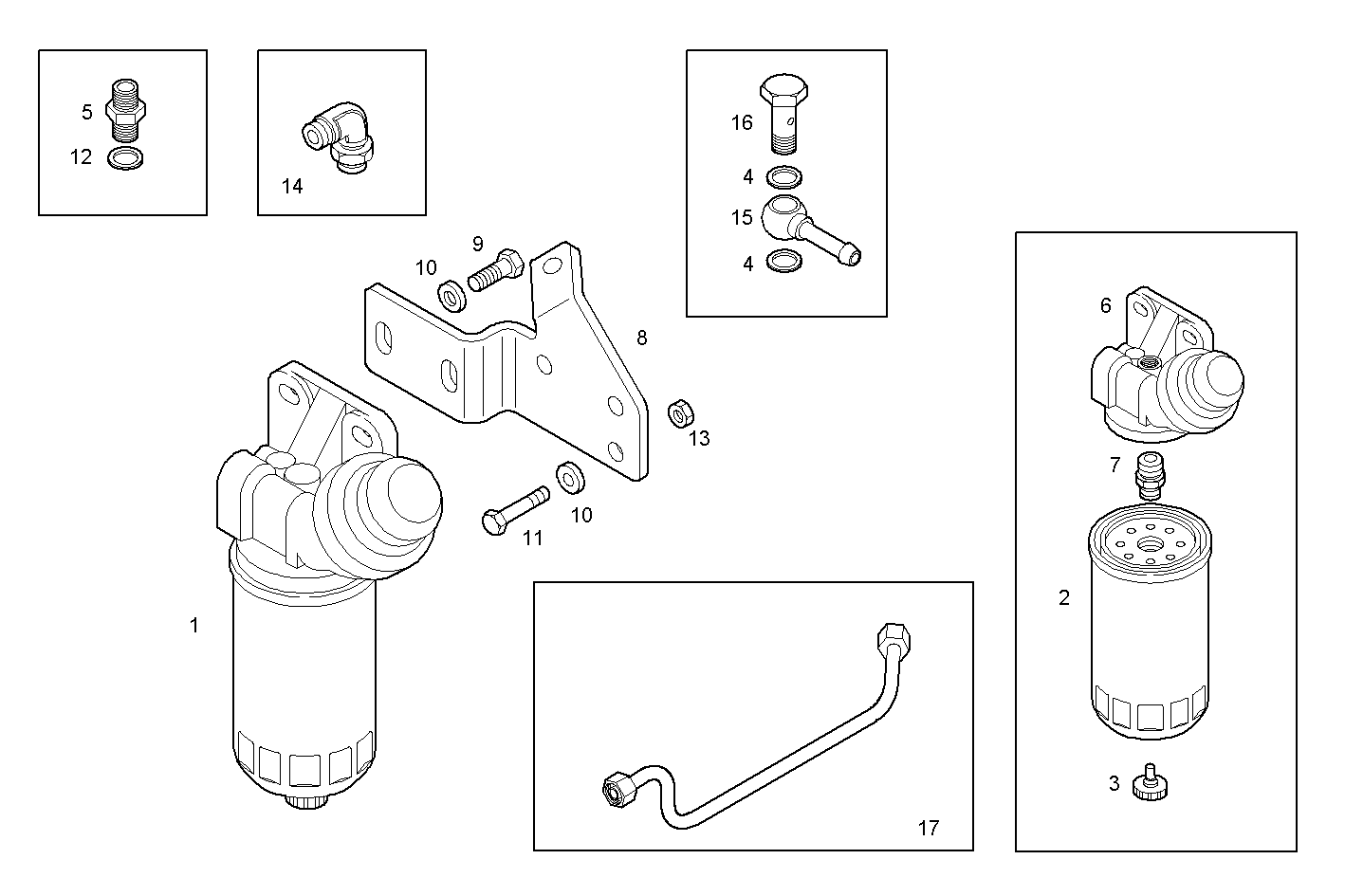 FUEL PREFILTER - C13ENTX62.00 CURSOR 13 - TIER 3 parts diagram
