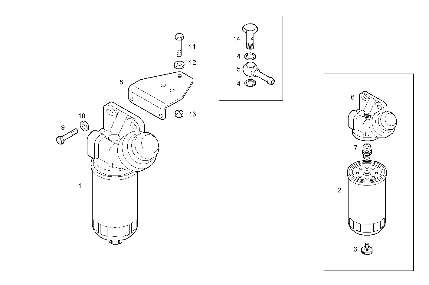 FUEL PREFILTER - PUC78ENTD20.00A100 CURSOR 8 - TIER 2 parts diagram