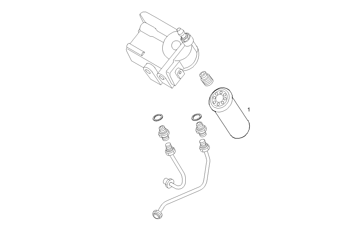 FUEL FILTER - F3BE0681M*B722 CURSOR 13 - EURO 3 parts diagram