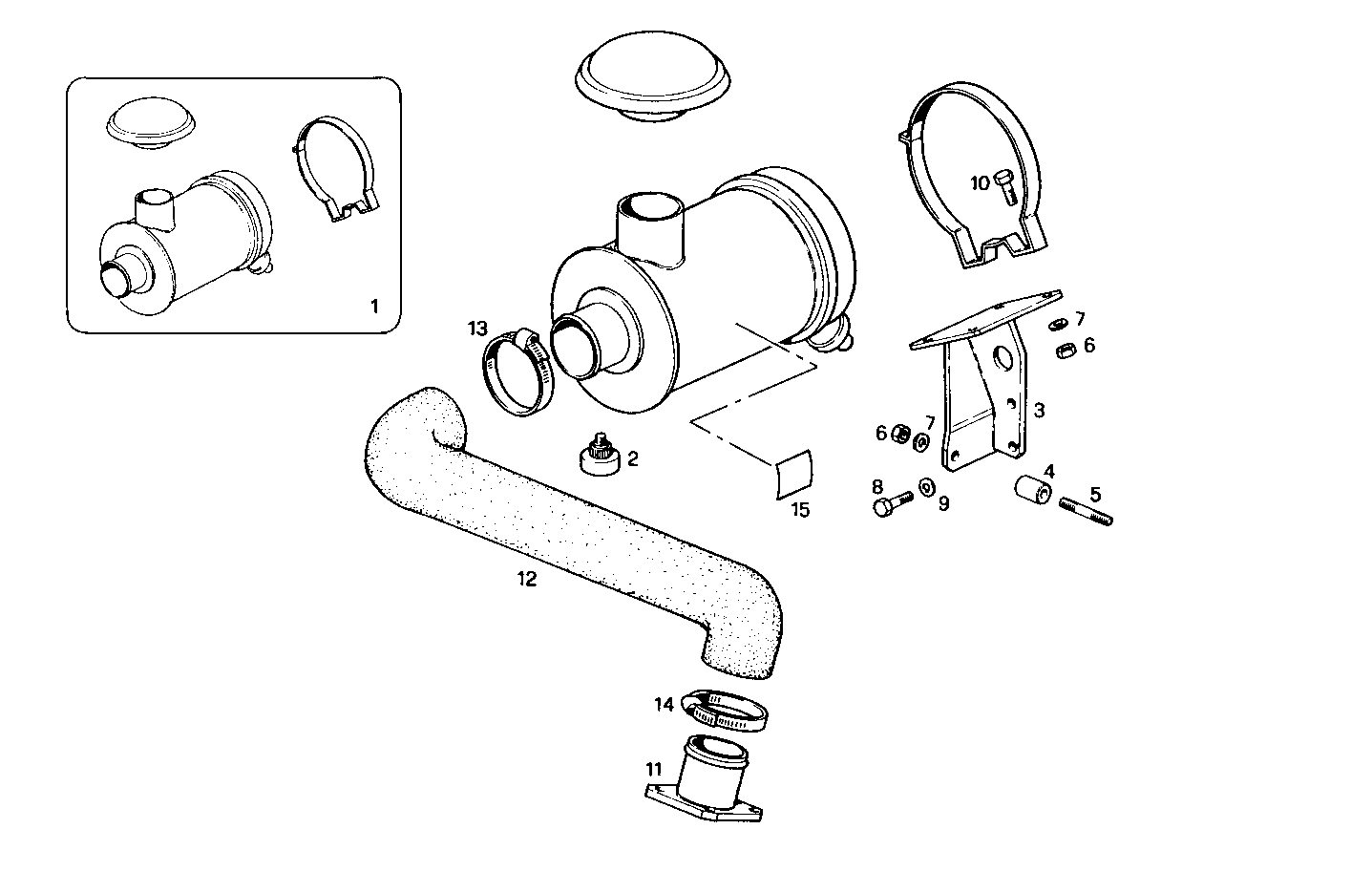 AIR CLEANER - 8065E00.00A004 8065E00 parts diagram