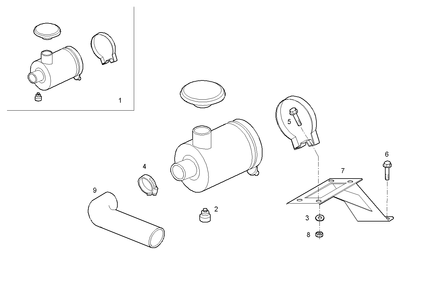 AIR CLEANER - N67MNAE00.00A001 NEF 6 mechanic. - TIER 2 parts diagram