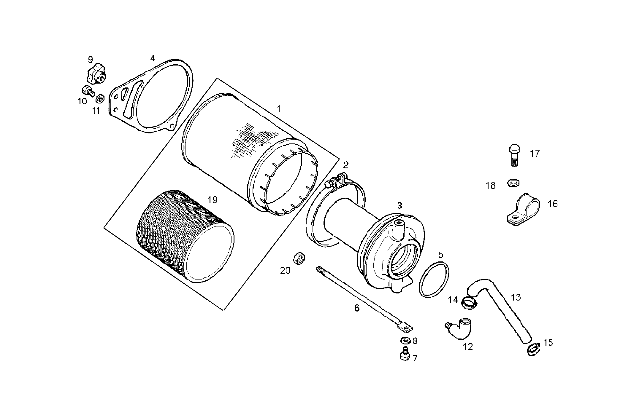 AIR CLEANER - C78ENTM55.10 CURSOR 8 parts diagram