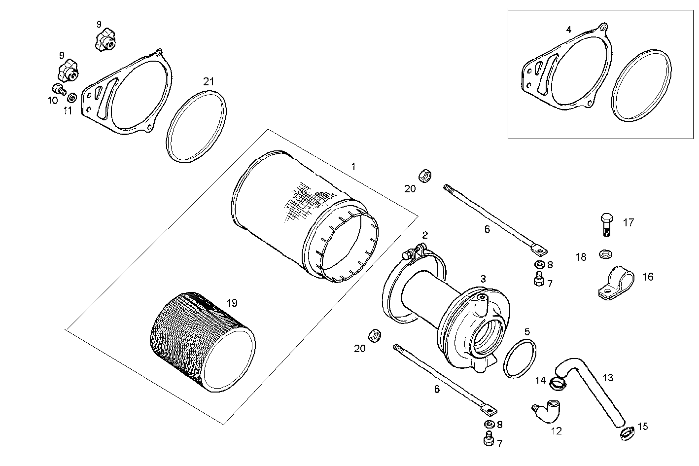 AIR CLEANER - C78ENTM55.10 CURSOR 8 parts diagram