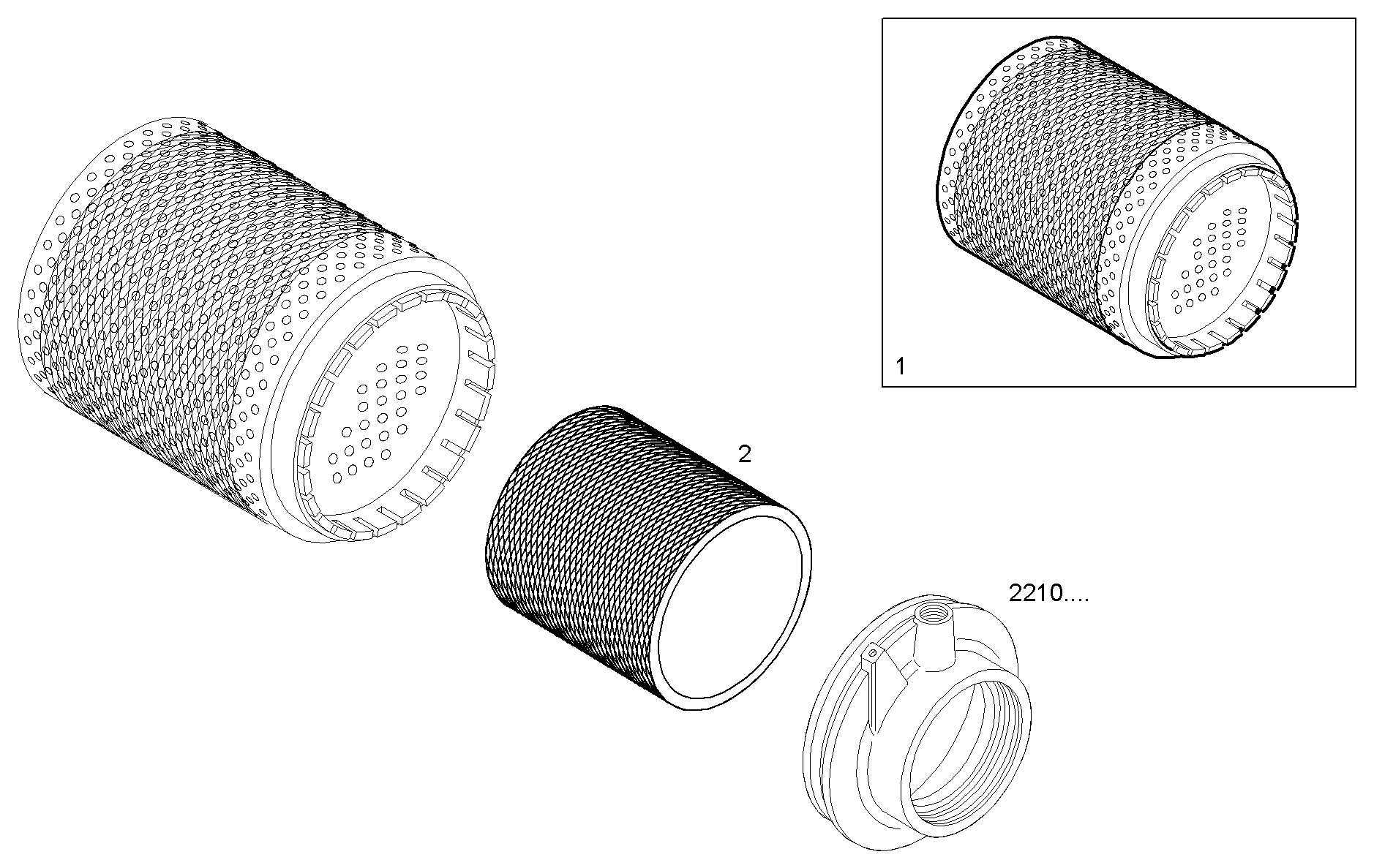 AIR CLEANER - V08ENTM75.10B230 VECTOR 8 parts diagram
