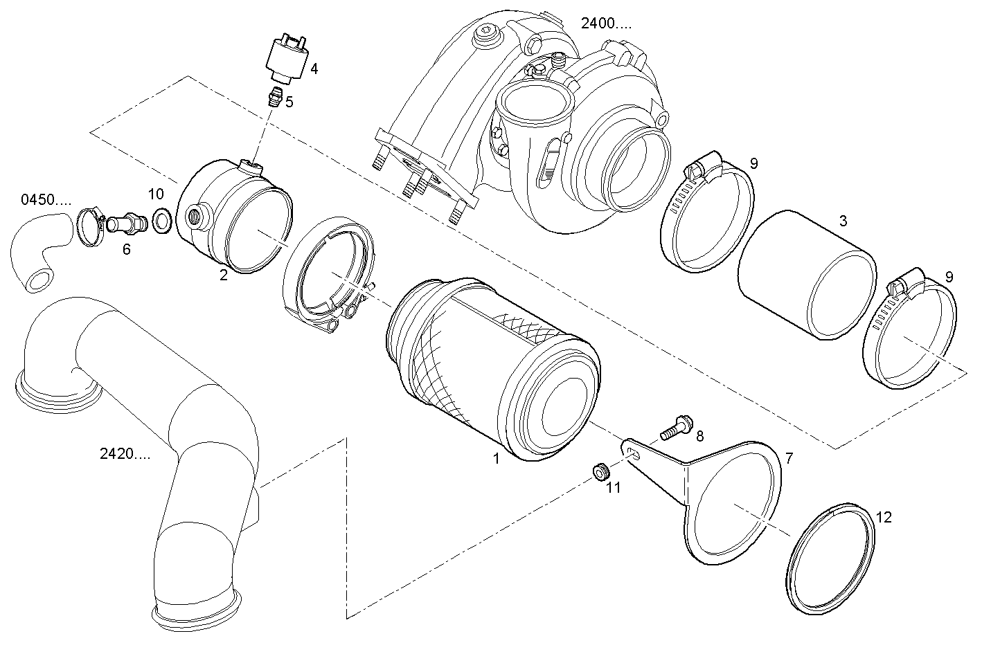 AIR CLEANER - S30ENTM23.10 SOFIM HPI 3.0L parts diagram