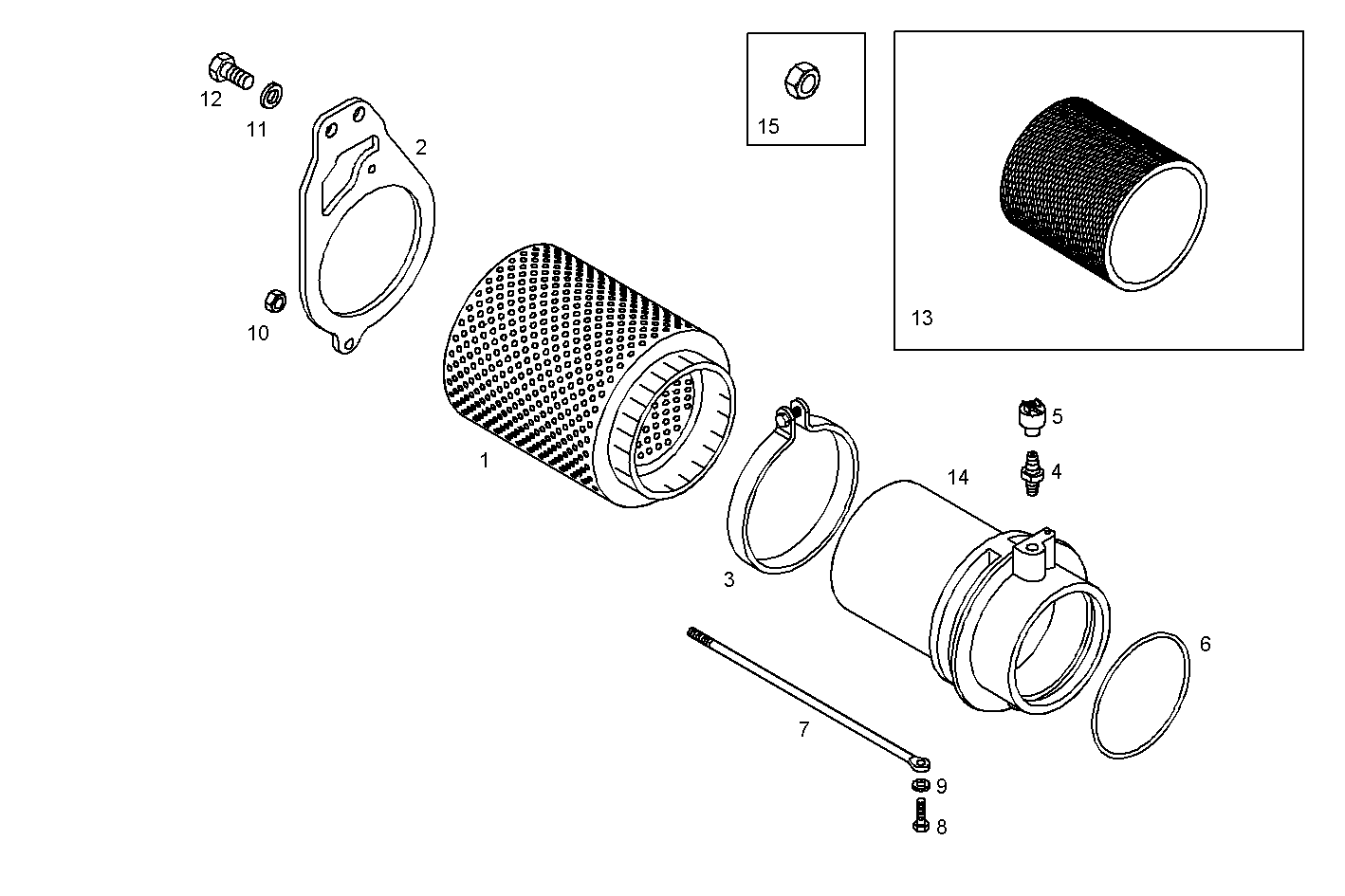 AIR CLEANER - N60ENTM40.10A001 NEF 6 electron. parts diagram