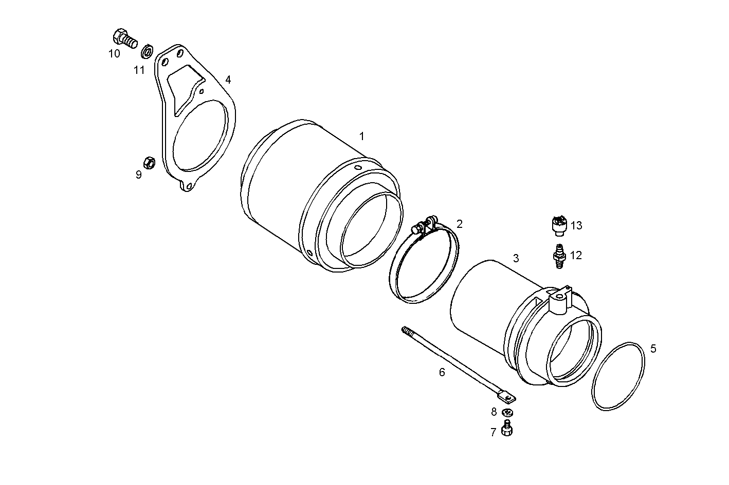 AIR CLEANER - N60ENTM37.10 NEF 6 electron. parts diagram