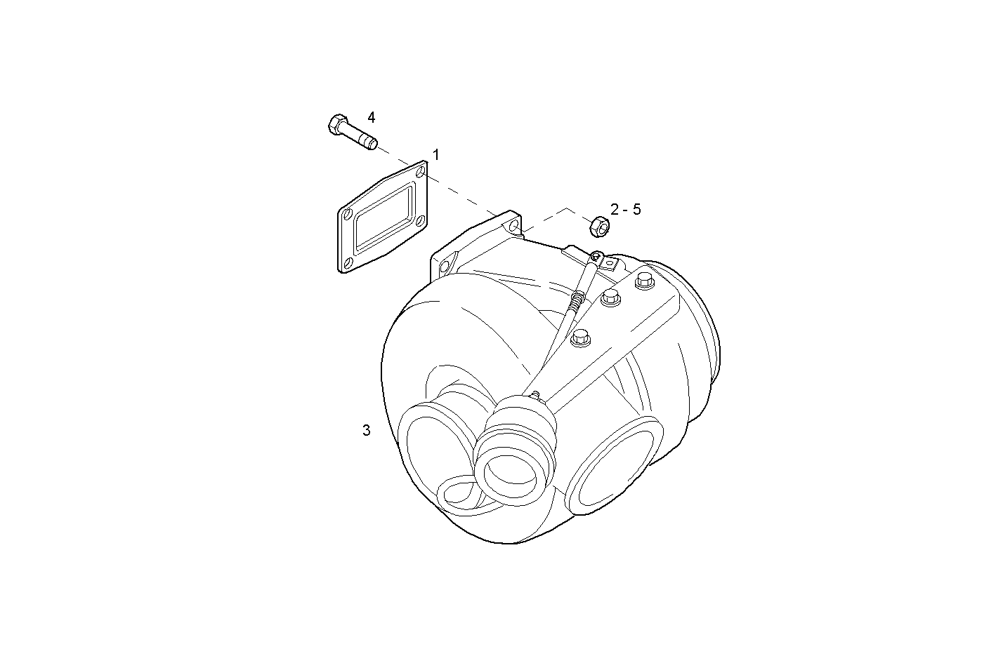 TURBOCHARGER - PUC13ENTD20.00 CURSOR 13 - TIER 2 parts diagram