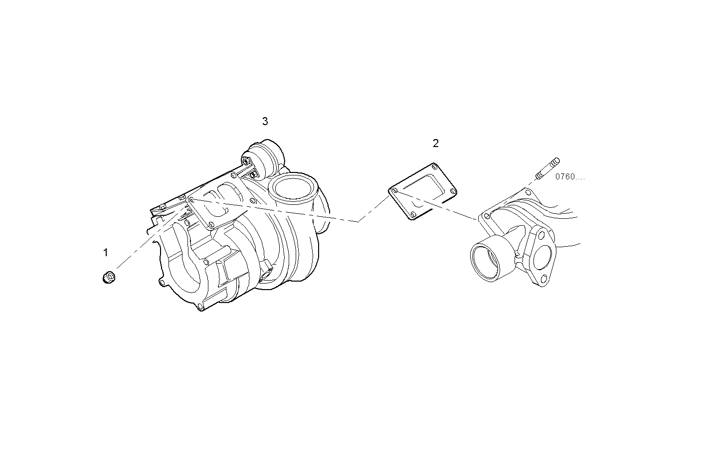 TURBOCHARGER - N67MNTD20.00 NEF 6 mechanic. - TIER 2 parts diagram