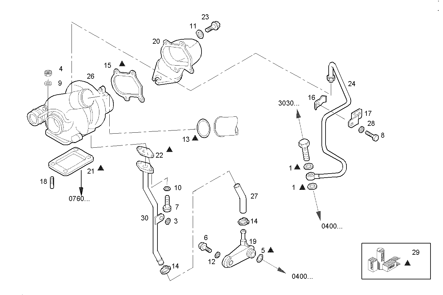 TURBOCHARGER parts diagram