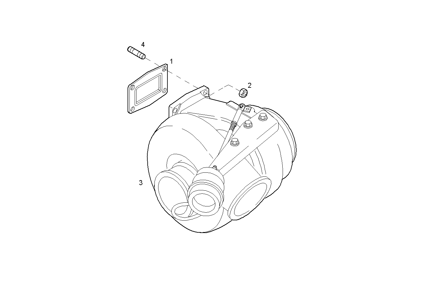 TURBOCHARGER - C13ENTD20.00 CURSOR 13 - TIER 2 parts diagram
