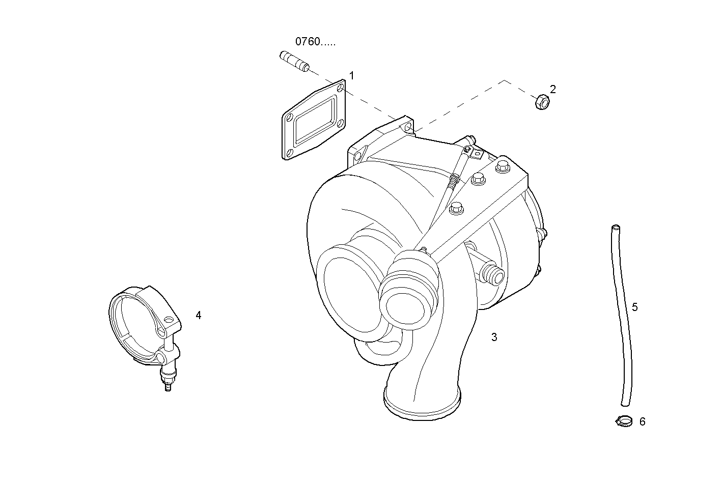 TURBOCHARGER - F2BE0685A*B301 CURSOR 8 parts diagram